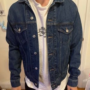 IRO denim jacket, dark wash.